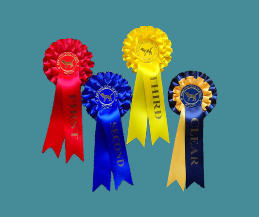 A picture of Anglian Dog Works Agility Competition Rosettes