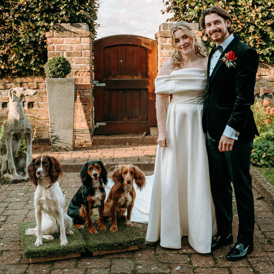 Place Boards Photo prop at a wedding for dogs